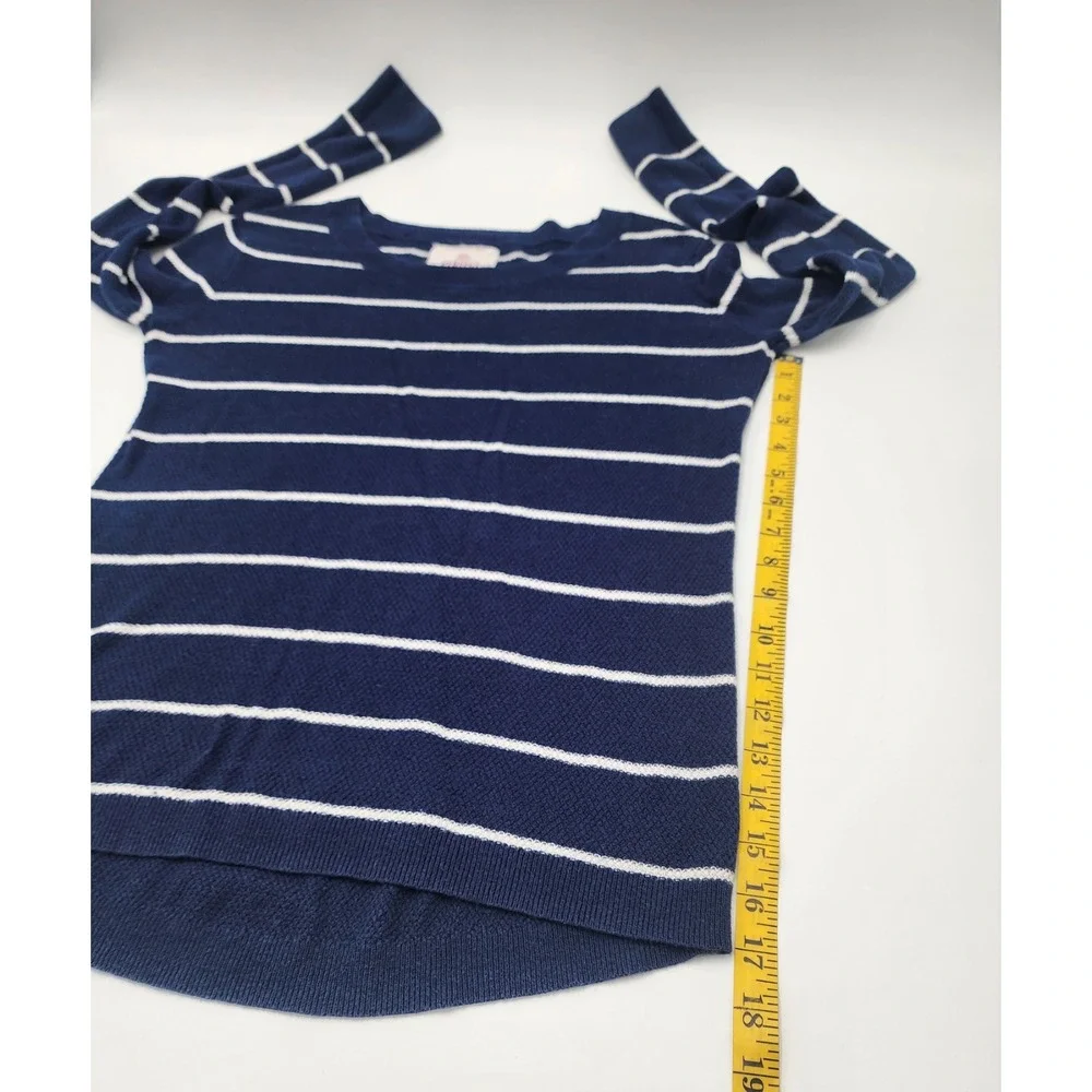 So Perfect Pullover Sweater XS Navy Blue/ White‎ Beachy Light Sweater